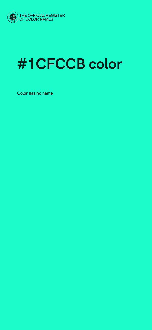 #1CFCCB color image