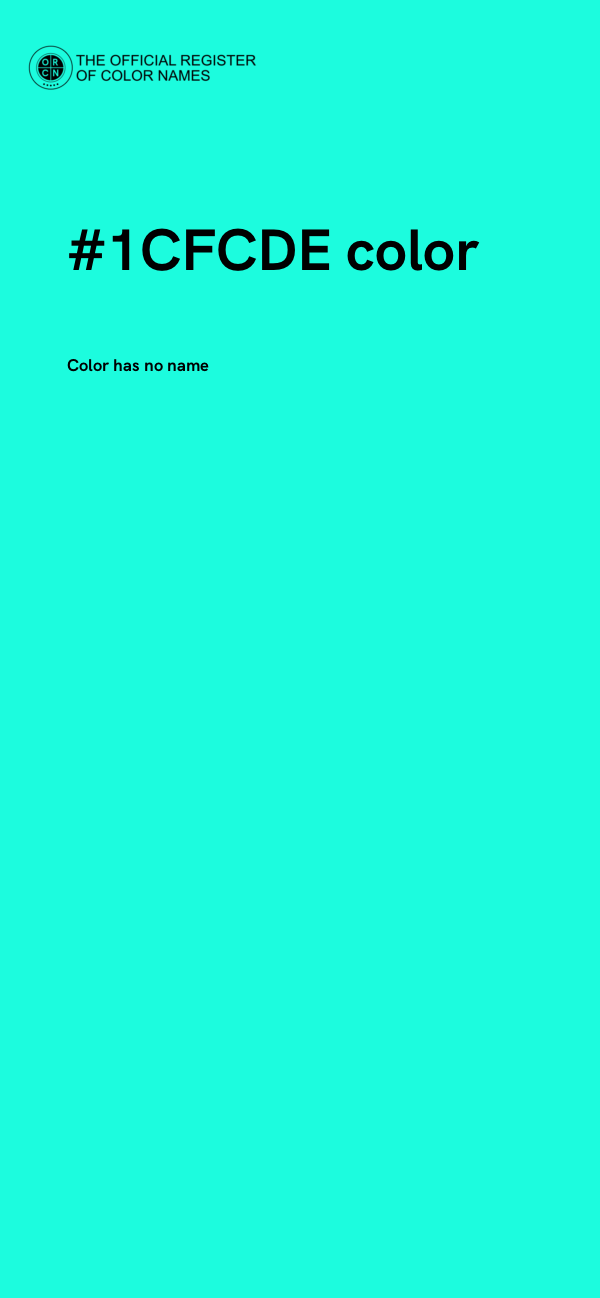 #1CFCDE color image