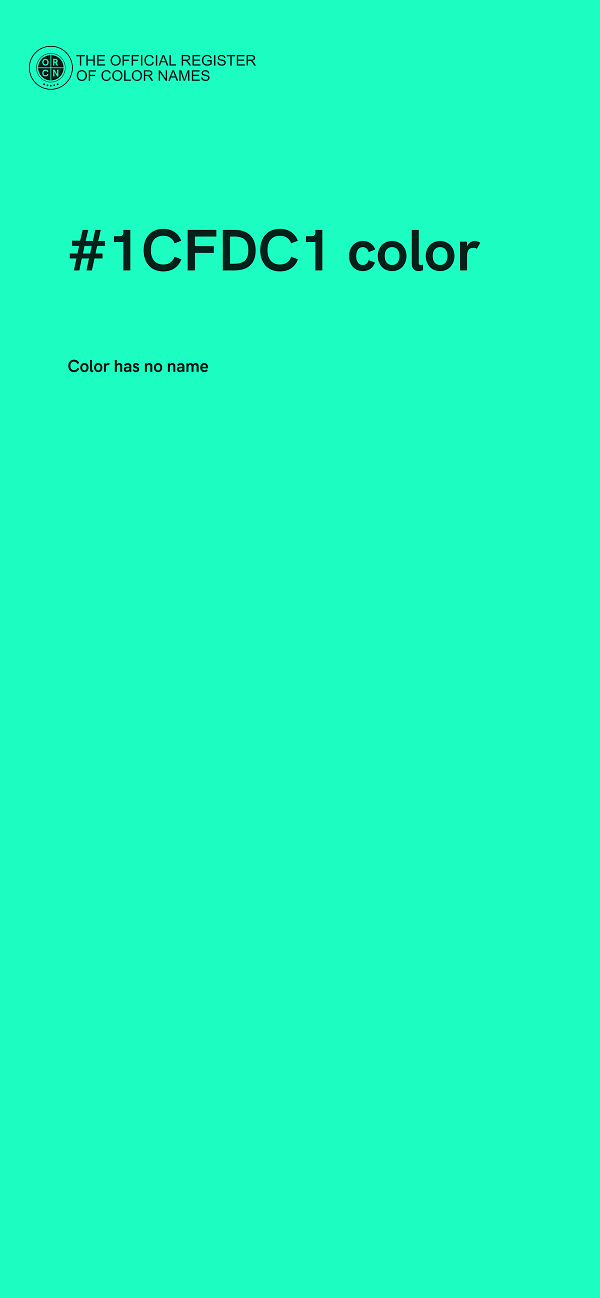#1CFDC1 color image