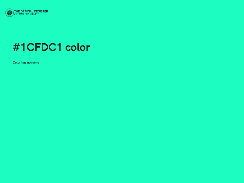 #1CFDC1 color image