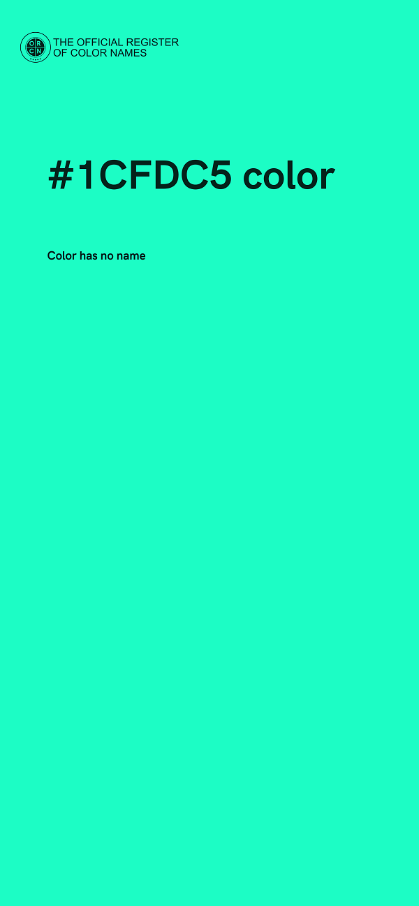 #1CFDC5 color image