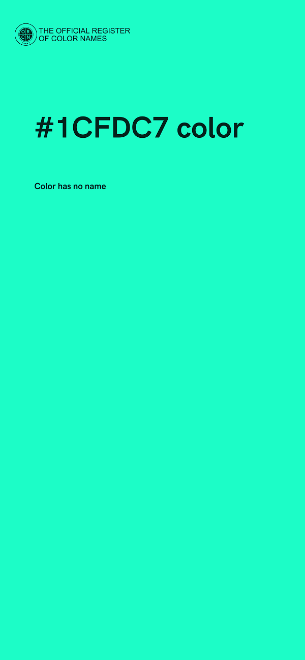 #1CFDC7 color image