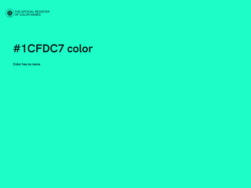#1CFDC7 color image