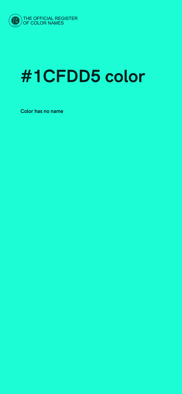 #1CFDD5 color image