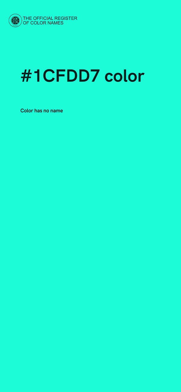 #1CFDD7 color image