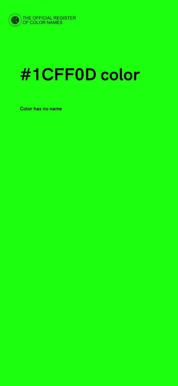 #1CFF0D color image