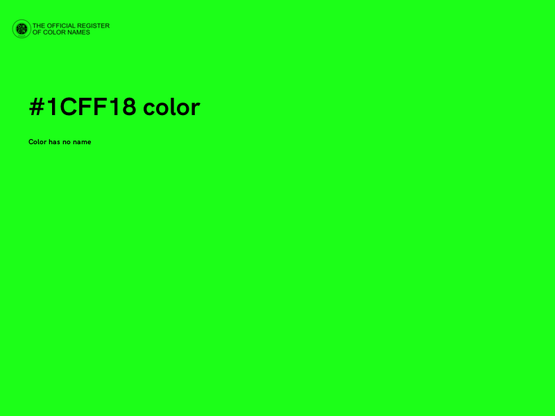 #1CFF18 color image