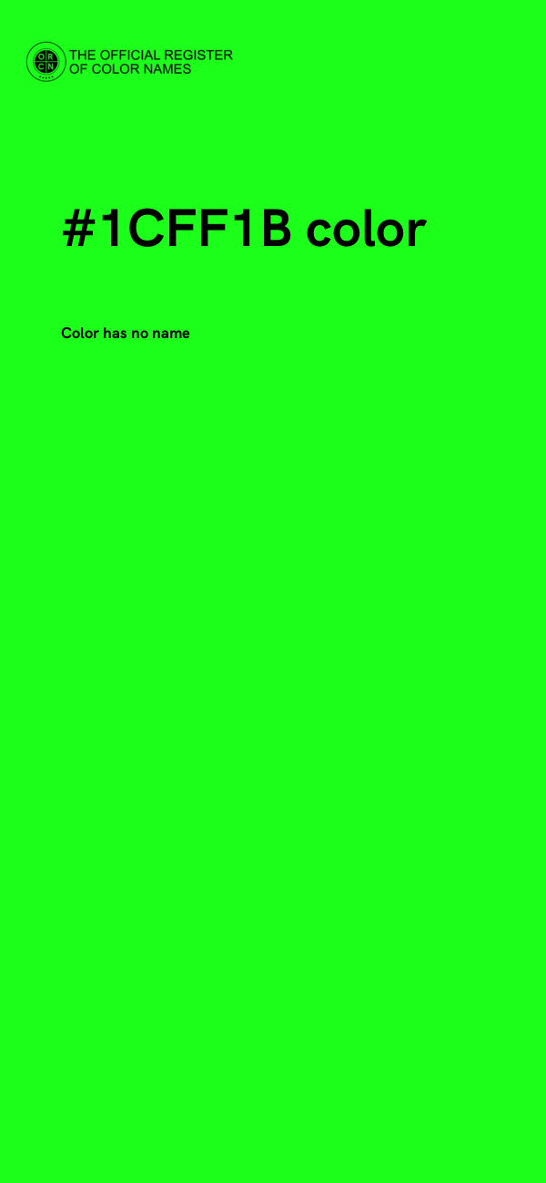 #1CFF1B color image