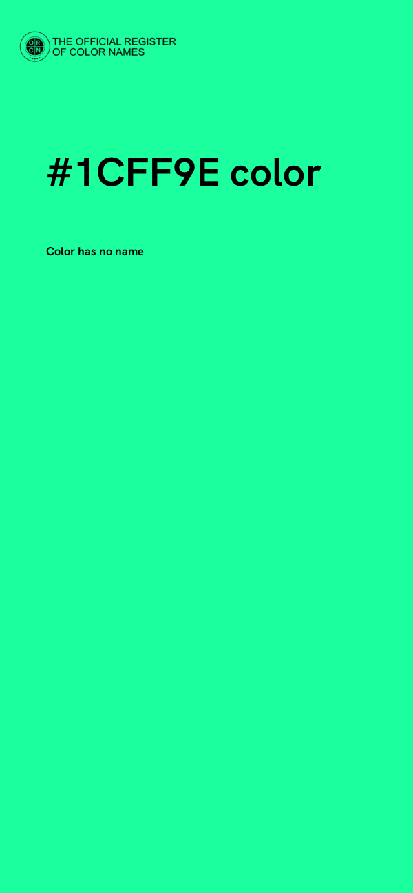 #1CFF9E color image