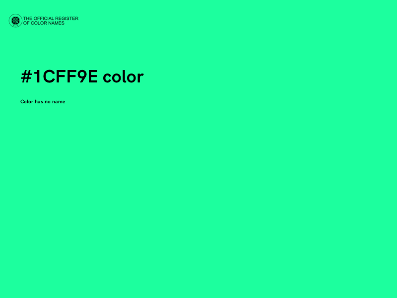 #1CFF9E color image