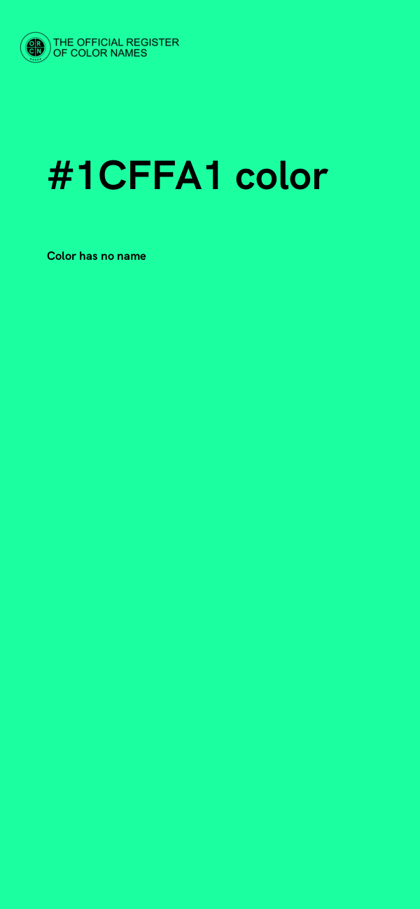 #1CFFA1 color image