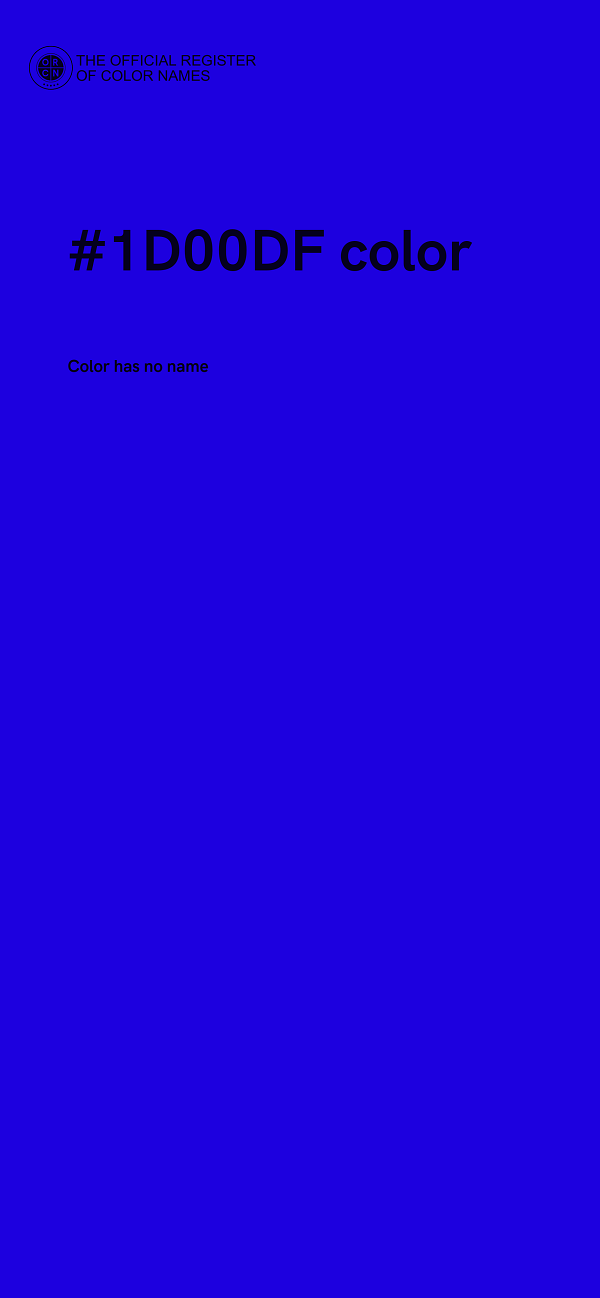 #1D00DF color image