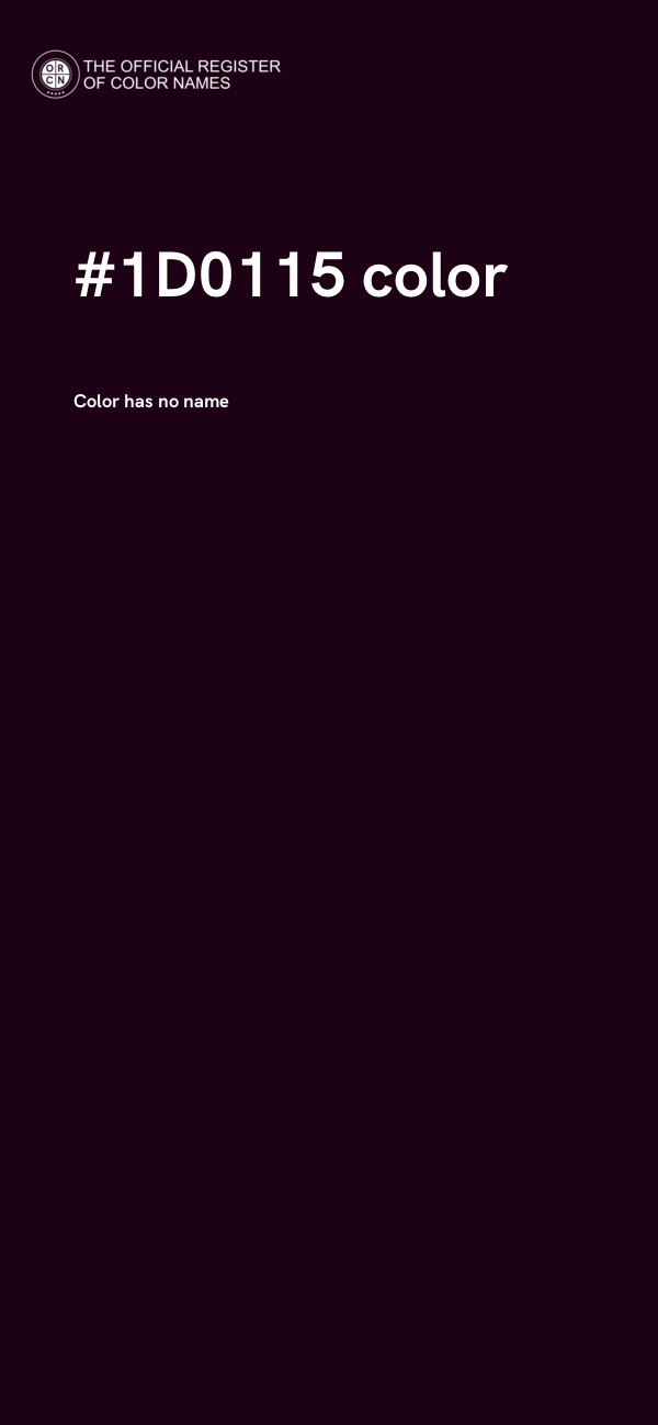 #1D0115 color image