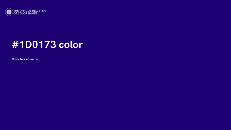 #1D0173 color image