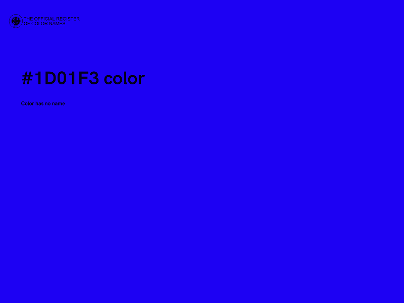 #1D01F3 color image