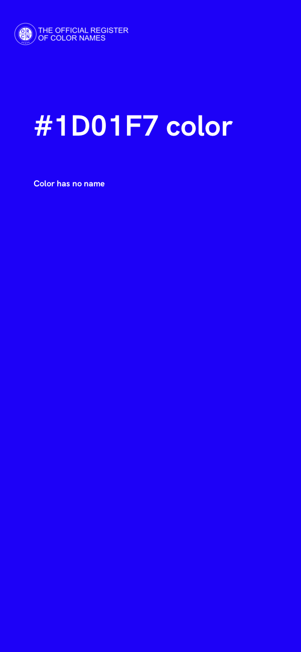 #1D01F7 color image