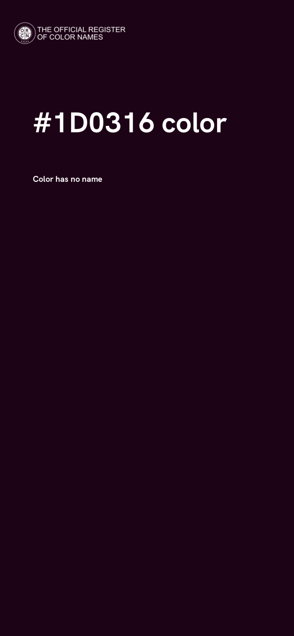 #1D0316 color image