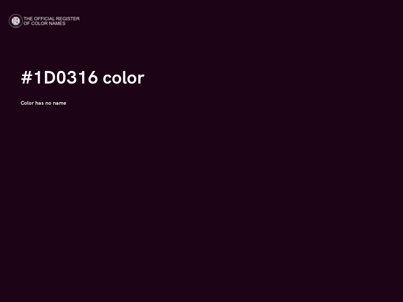 #1D0316 color image