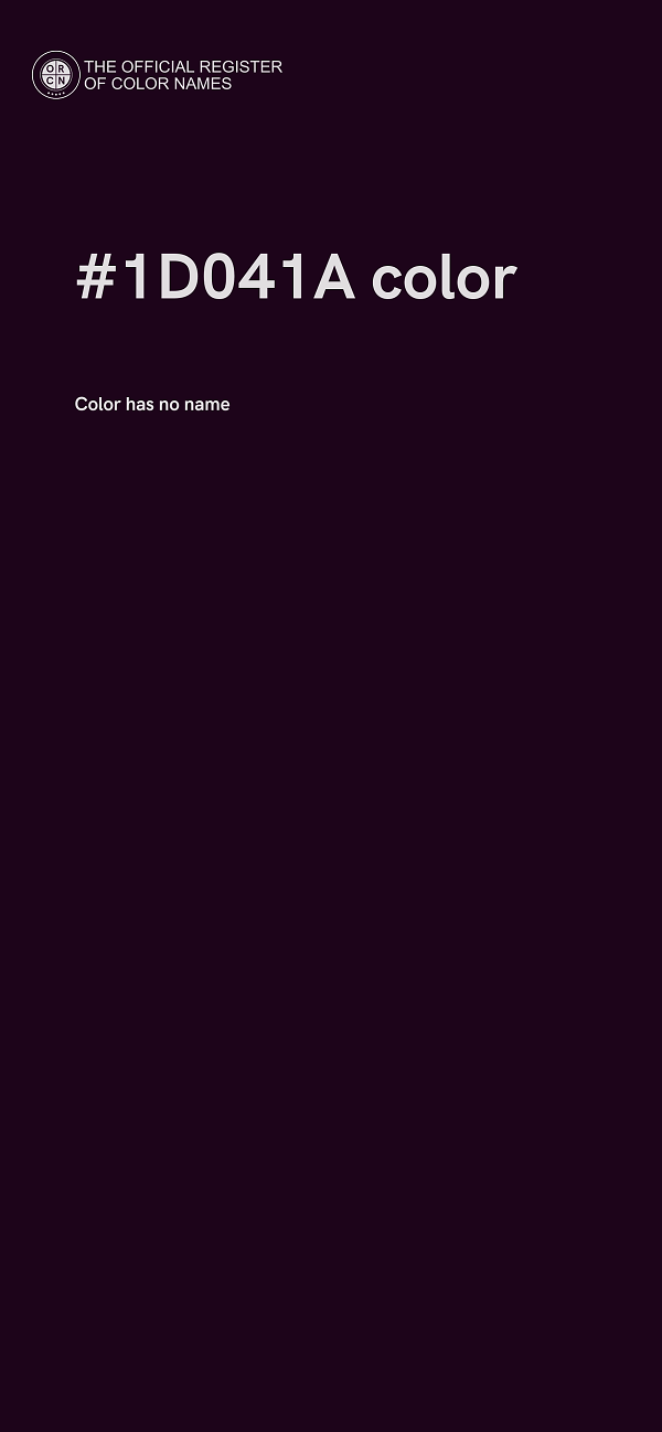 #1D041A color image