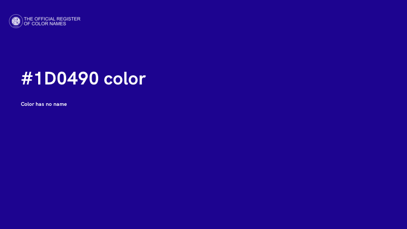 #1D0490 color image