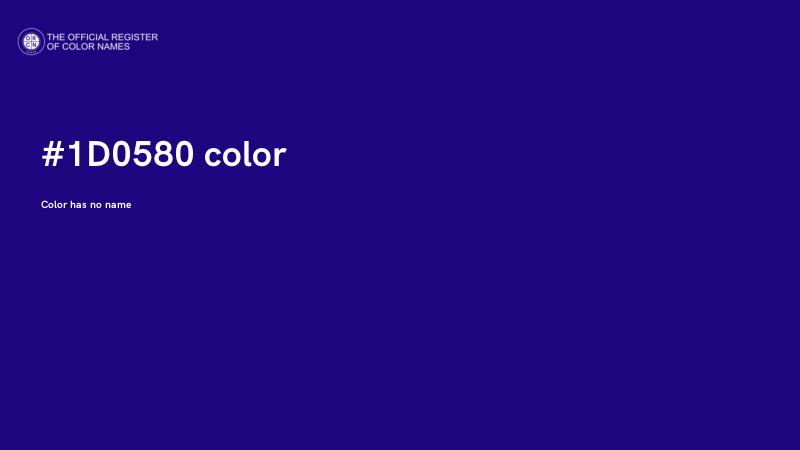 #1D0580 color image