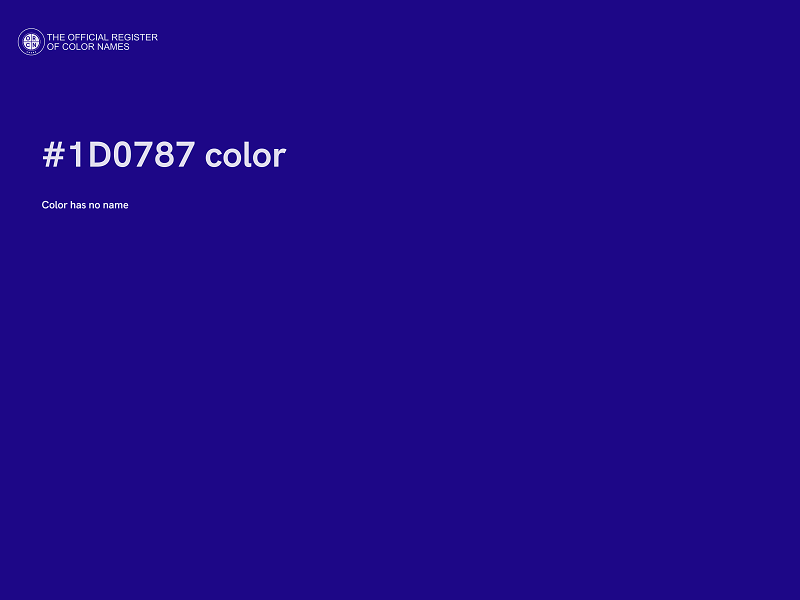 #1D0787 color image