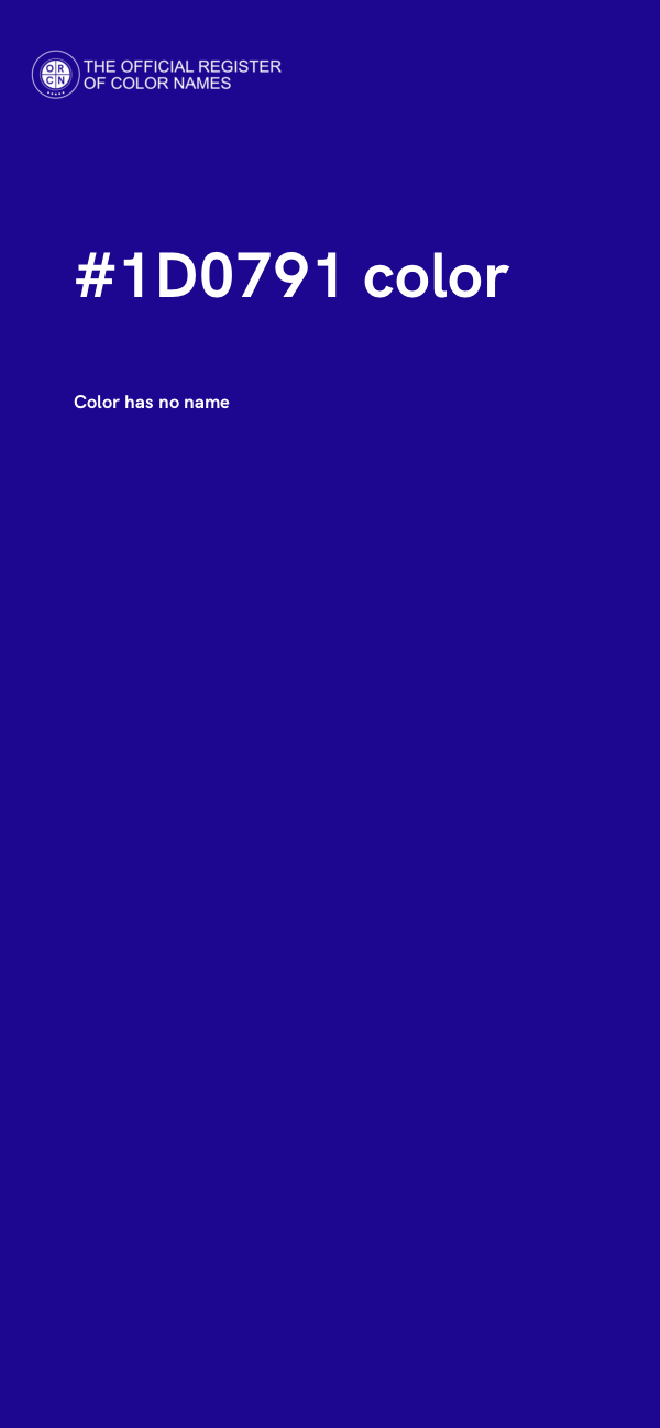 #1D0791 color image