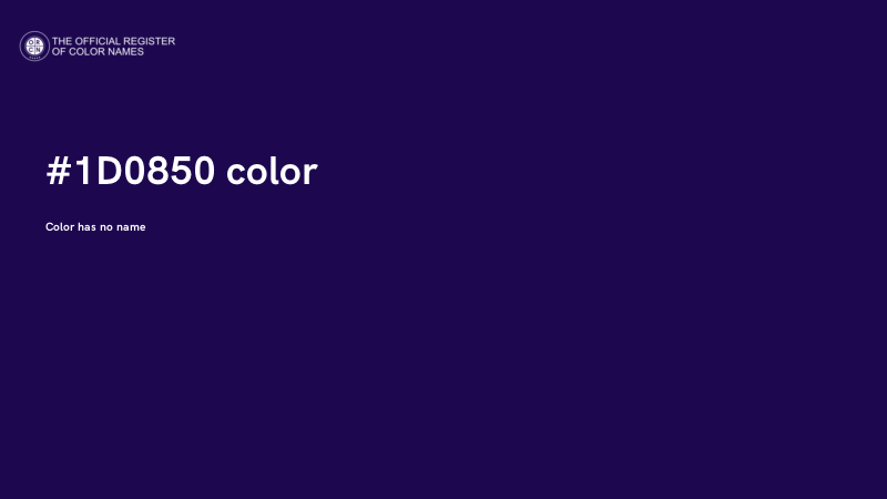#1D0850 color image