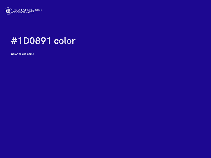 #1D0891 color image