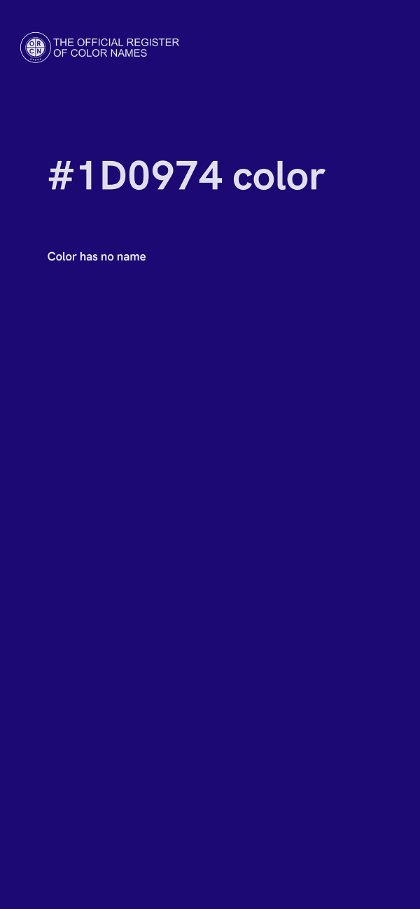 #1D0974 color image