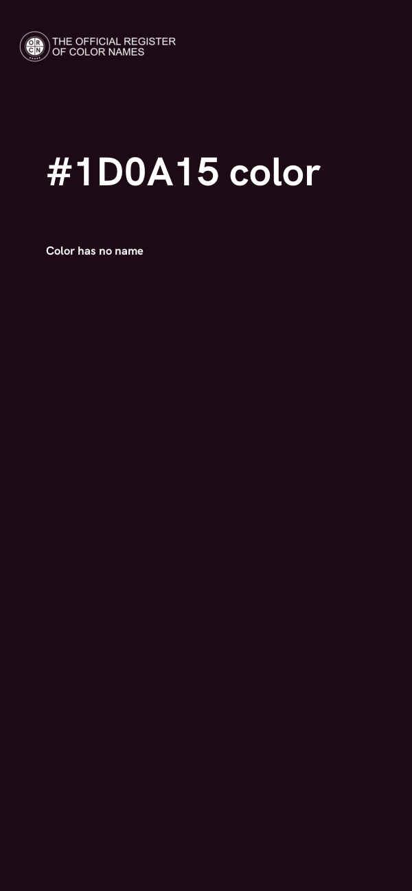 #1D0A15 color image