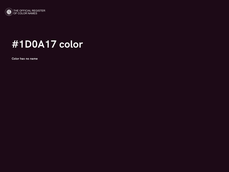 #1D0A17 color image