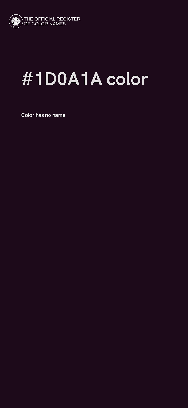 #1D0A1A color image
