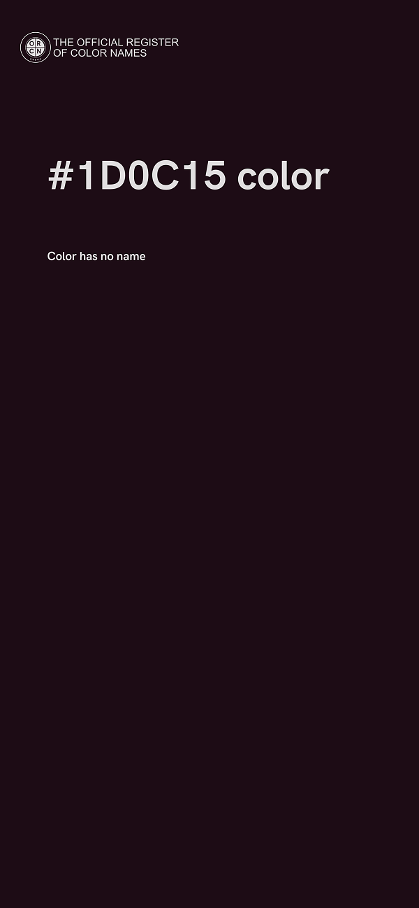 #1D0C15 color image
