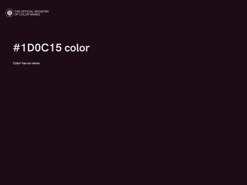 #1D0C15 color image