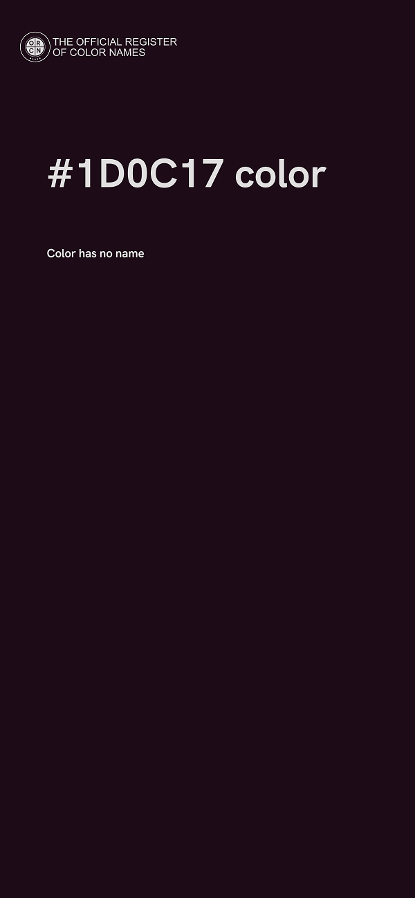 #1D0C17 color image