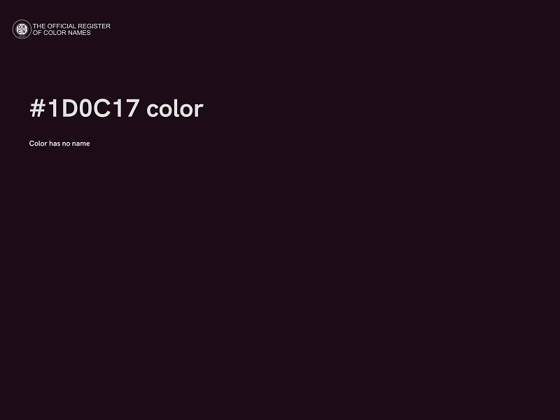 #1D0C17 color image