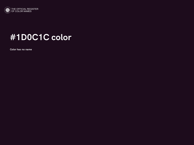 #1D0C1C color image