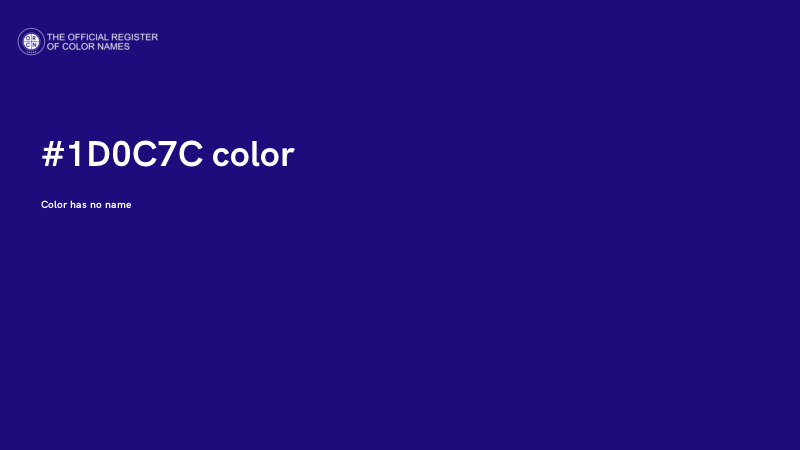 #1D0C7C color image