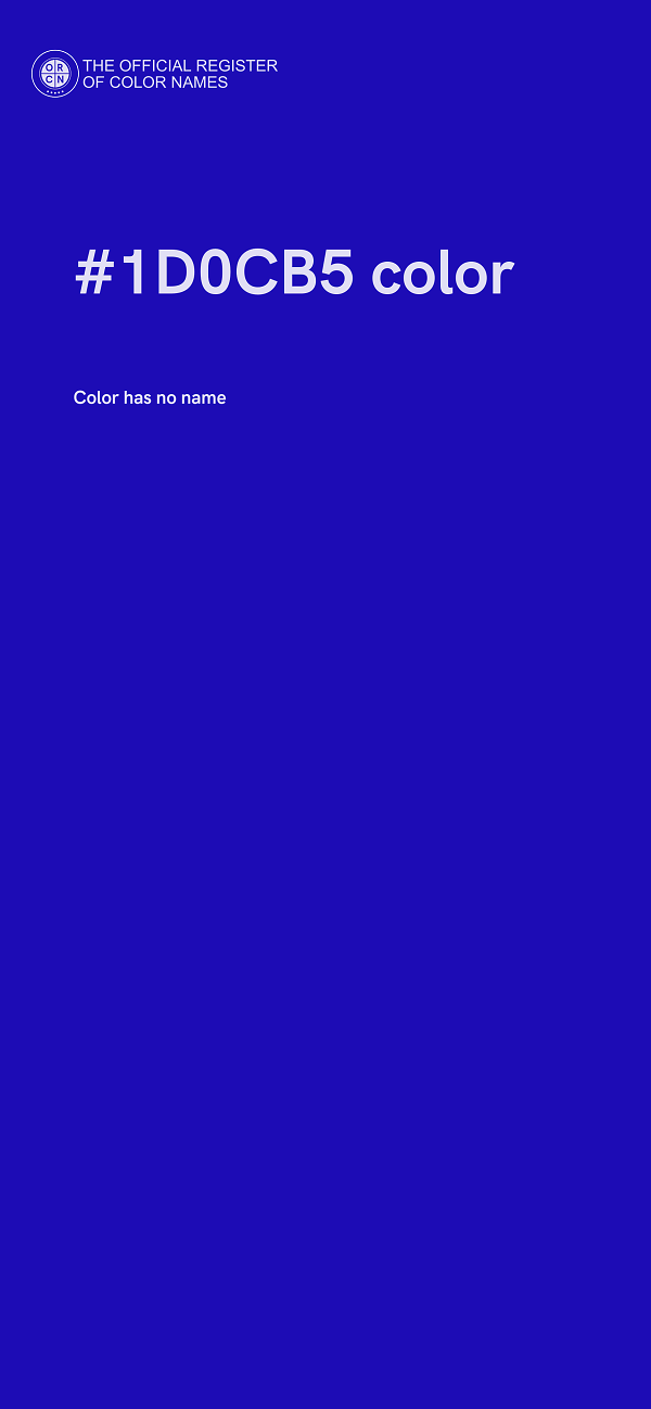 #1D0CB5 color image