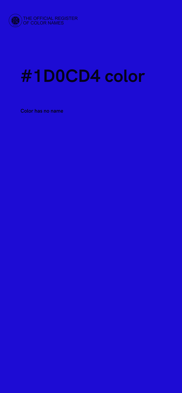 #1D0CD4 color image