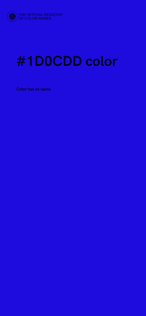 #1D0CDD color image