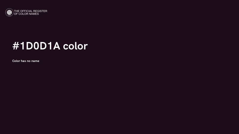 #1D0D1A color image