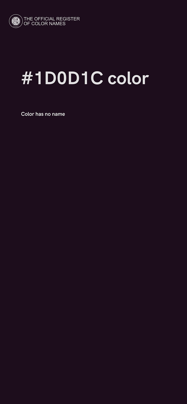 #1D0D1C color image