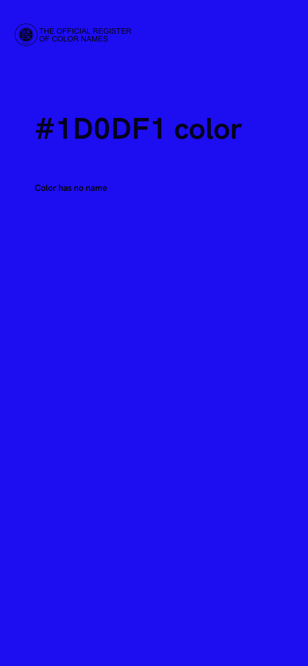 #1D0DF1 color image
