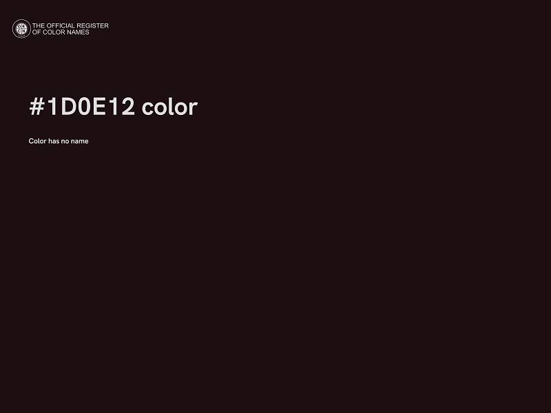 #1D0E12 color image