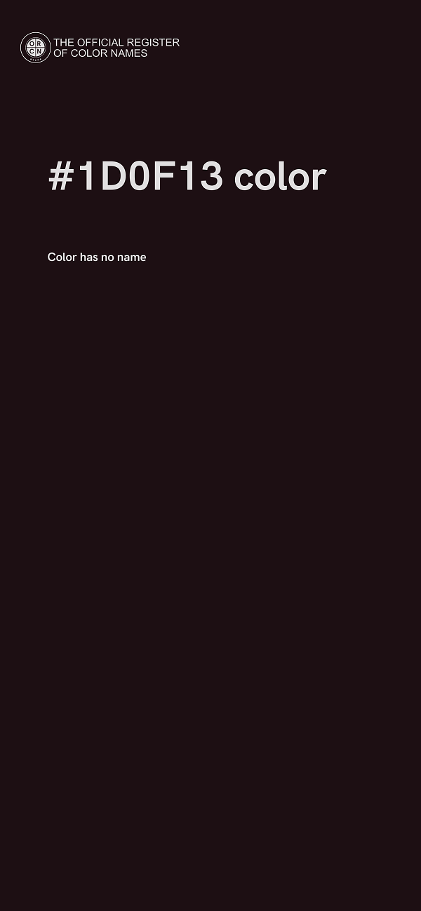 #1D0F13 color image