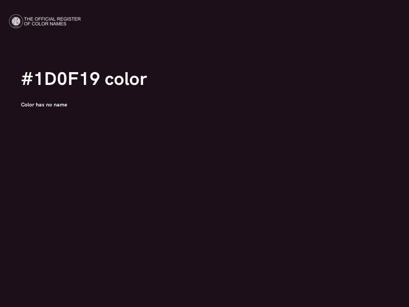 #1D0F19 color image
