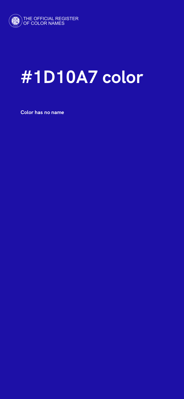 #1D10A7 color image