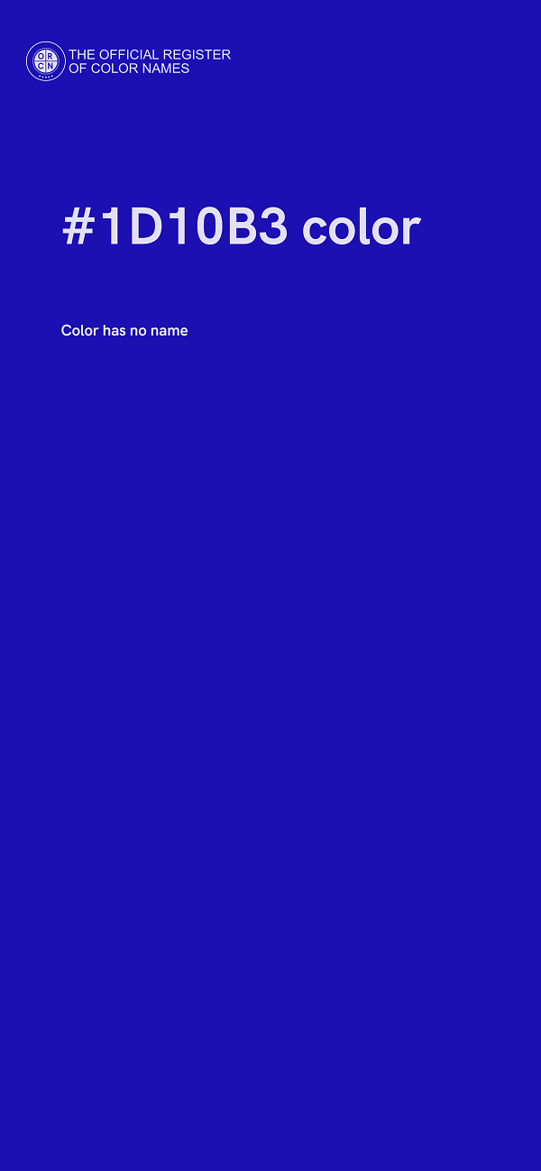 #1D10B3 color image